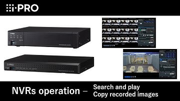 How to operate i-PRO network recorder – Search and play, Copy recorded images