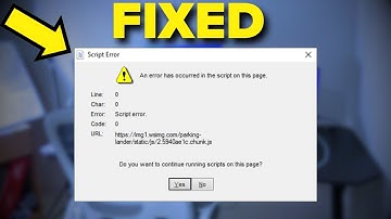 fix an error has occurred in the script on this page in Windows 10/11/8/7