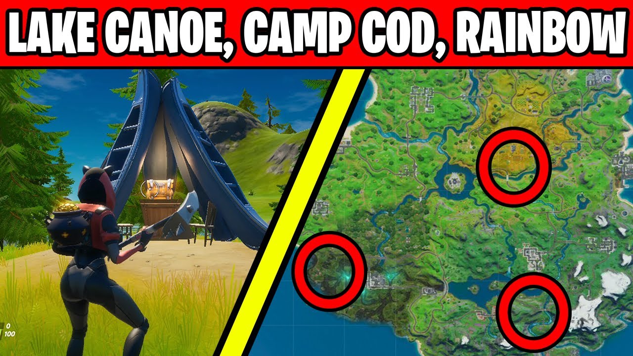 DANCE AT LAKE CANOE, CAMP COD AND RAINBOW RENTALS IN FORTNITE ALL