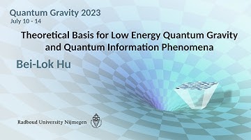 QG2023 - Bei-Lok Hu: Theoretical basis for Low Energy QG and Quantum Information Phenomena