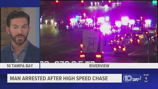 Man arrested after high-speed chase that ended in road closure in Riverview