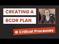 Tip #2: Critical Processes | Creating a BCDR Plan