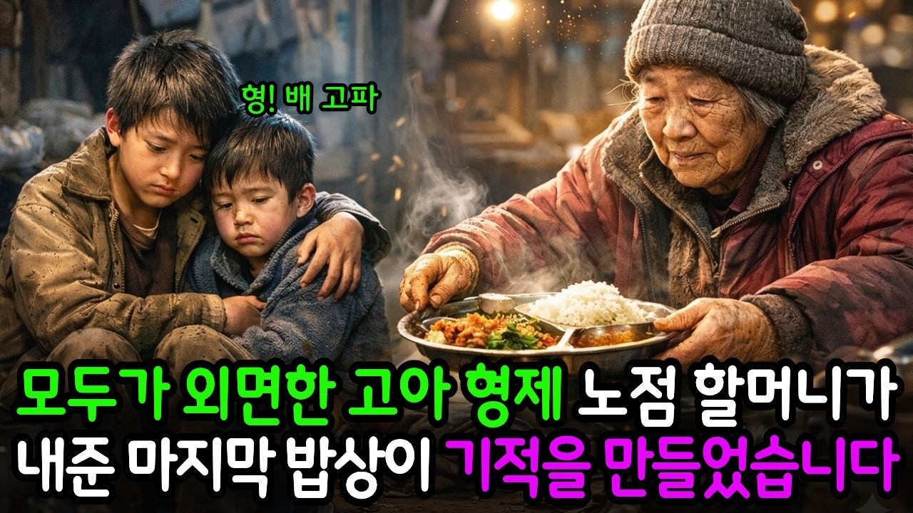 모두가 외면한 고아 형제, 노점 할머니의 마지막 밥상이 만든 기적/노후사연·실화사연·감동사연·오디오북