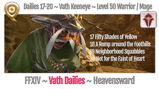 FFXIV Daily Quests (17-20) - Beast Tribe Vath - Level 50 - Heavensward