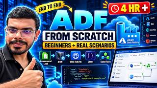Azure Data Factory (ADF) Full Course 2026 | 4+ Hours | Beginner to Advanced | Real-Time Projects