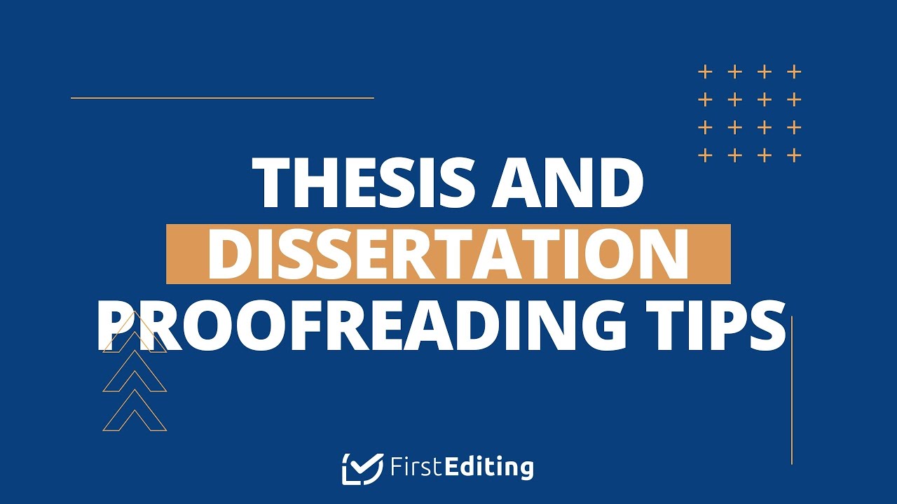 thesis proofreading and editing