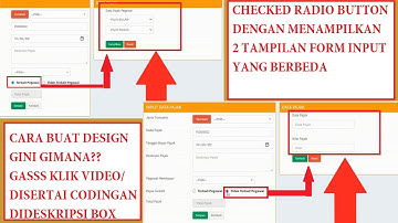 Cheked radio button dengan menampilkan 2 form input yang berbeda
