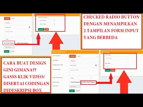 How to Show Different Input Forms Using Checked Radio Buttons