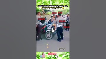 MOMEN KOCAK SAAT POLISI TILANG BULE😅 #polisi#polri#lucu#fyp#tni#militer#shorts#short#barethijau123