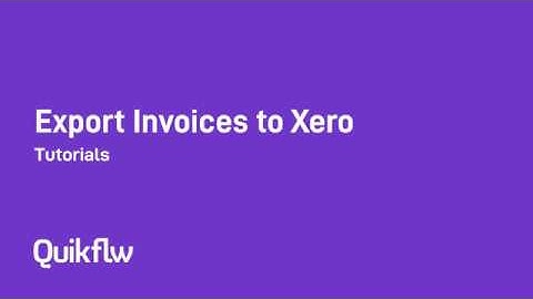 Export Invoices to Xero