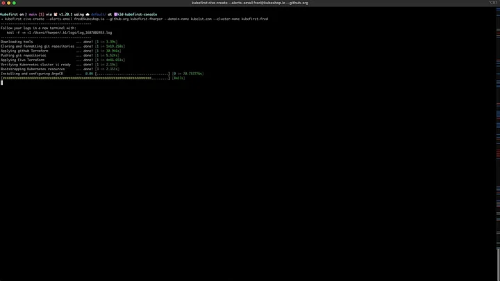kubefirst Kubernetes cluster creation on Civo with GitHub using the CLI
