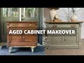 Aged cabinet makeover 