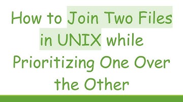 How to Join Two Files in UNIX while Prioritizing One Over the Other