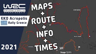 WRC Acropolis Rally Greece 2021 : Maps : Route : Stage Info : Times