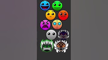 Thumbnail of Geometry Dash Difficulty Face Names: Art Version! #geometrydash #art
