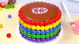 Fancy Miniature Rainbow Chocolate Cake Decorating | The First Special Miniature Rainbow Cake Recipe