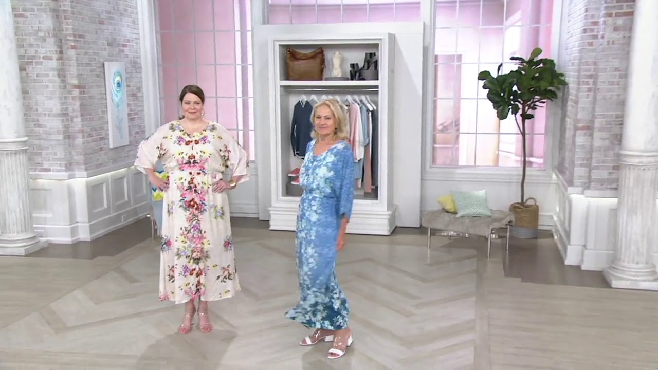 Tolani Collection Printed Lined Woven Maxi Dress on QVC YouTube