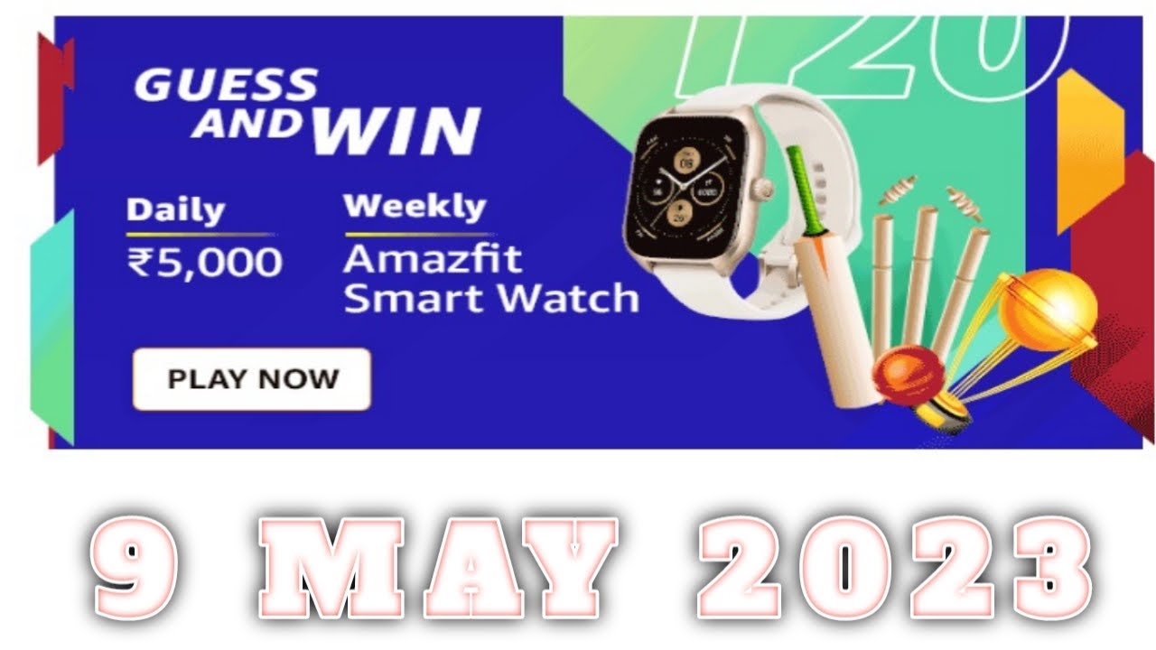 Amazon Funzone T20 Cricket Mania Daily Guess Quiz Answers Today 9 May 2023 dailyquiztime