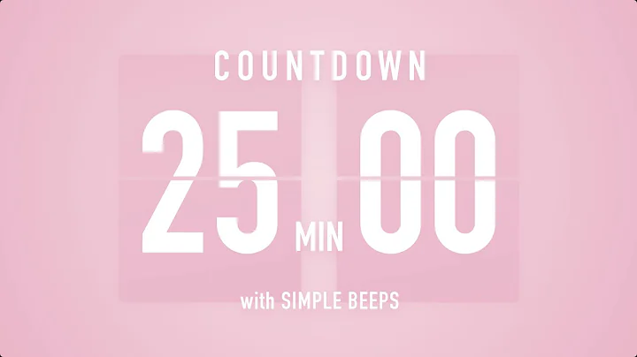 25 Minute Countdown Timer 🌸 Flip Clock with Simple Beeps 🔔