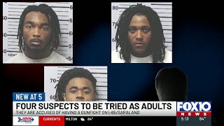 Four suspects in Saraland shootout to be tried as adults
