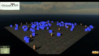 OrionX3D, Ogre3D 2.1b, Newton Dynamics 3.14b First basic AI Demo 2015