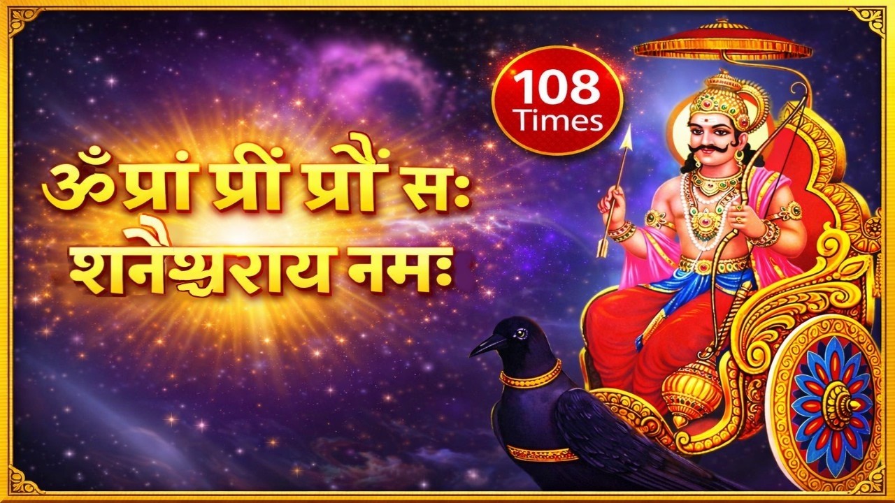 Om Pram Preem Proum Sah Shanaischaraya Namah | ॐ प्रां प्रीं प्रौं सः शनैश्चराय नमः 108 Times