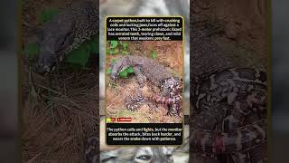 Python vs. Lace Monitor: Australia’s Deadliest Duel #wildlifemoments #naturedocumentary