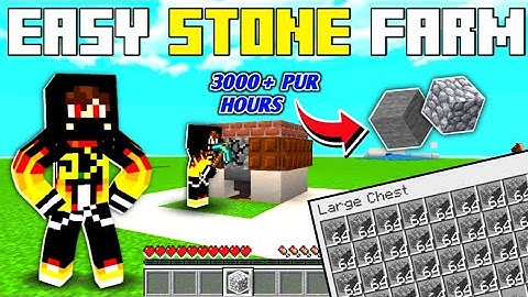 SUPER EASY : Stone Farm In Minecraft 1.19😱 | ONE Block | pocket , java , bedrock 💥