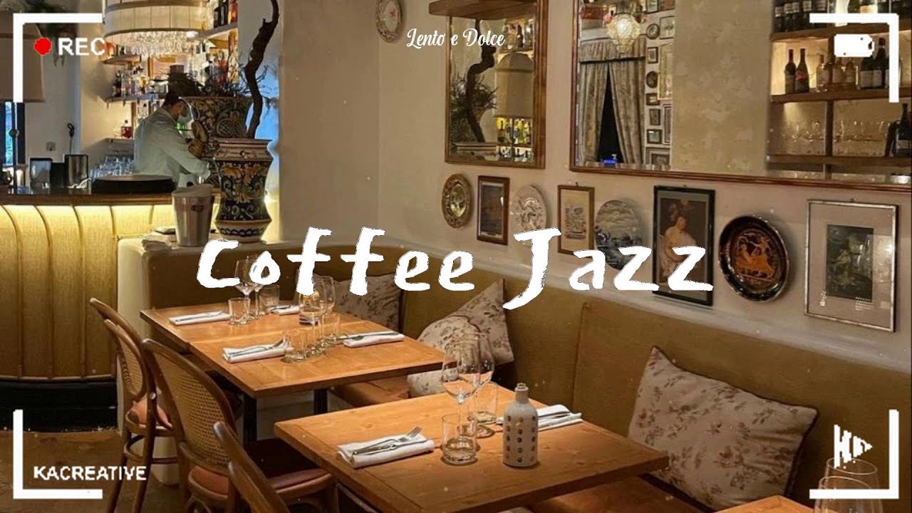 A Warm and 4K Cozy Coffee Shop | Smooth Piano Jazz Music for Relaxing ...