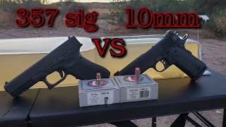 357 sig VS 10mm (Underwood Ammo Test) in Ballistics Gel