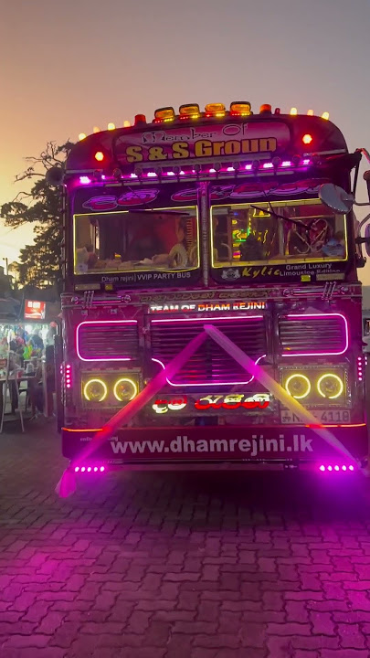 🚌✨ Sri Lanka Modified Bus | DJ Remix & Light Show on Wheels 🚨🎶 #bus #travel #trending #shrots