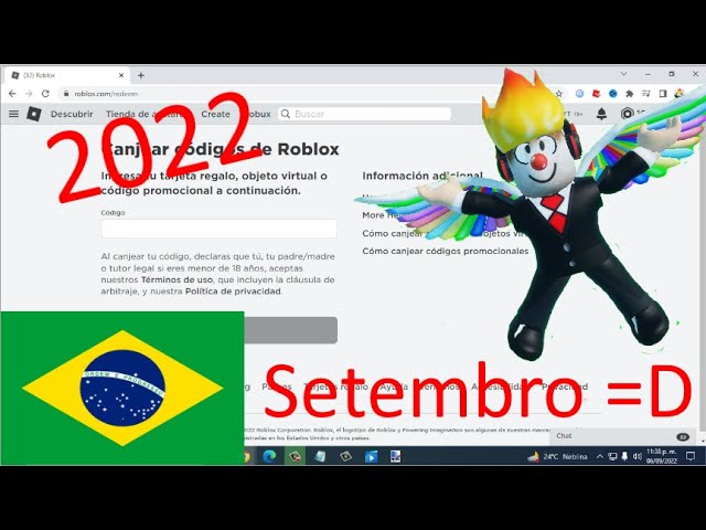 Todos os Promocodes (Códigos) no roblox setembro 2022 