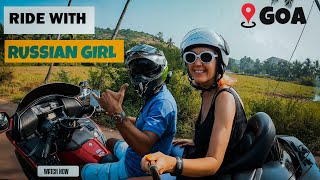 Riding  Goldwing With Russian Girl | Goa Days .