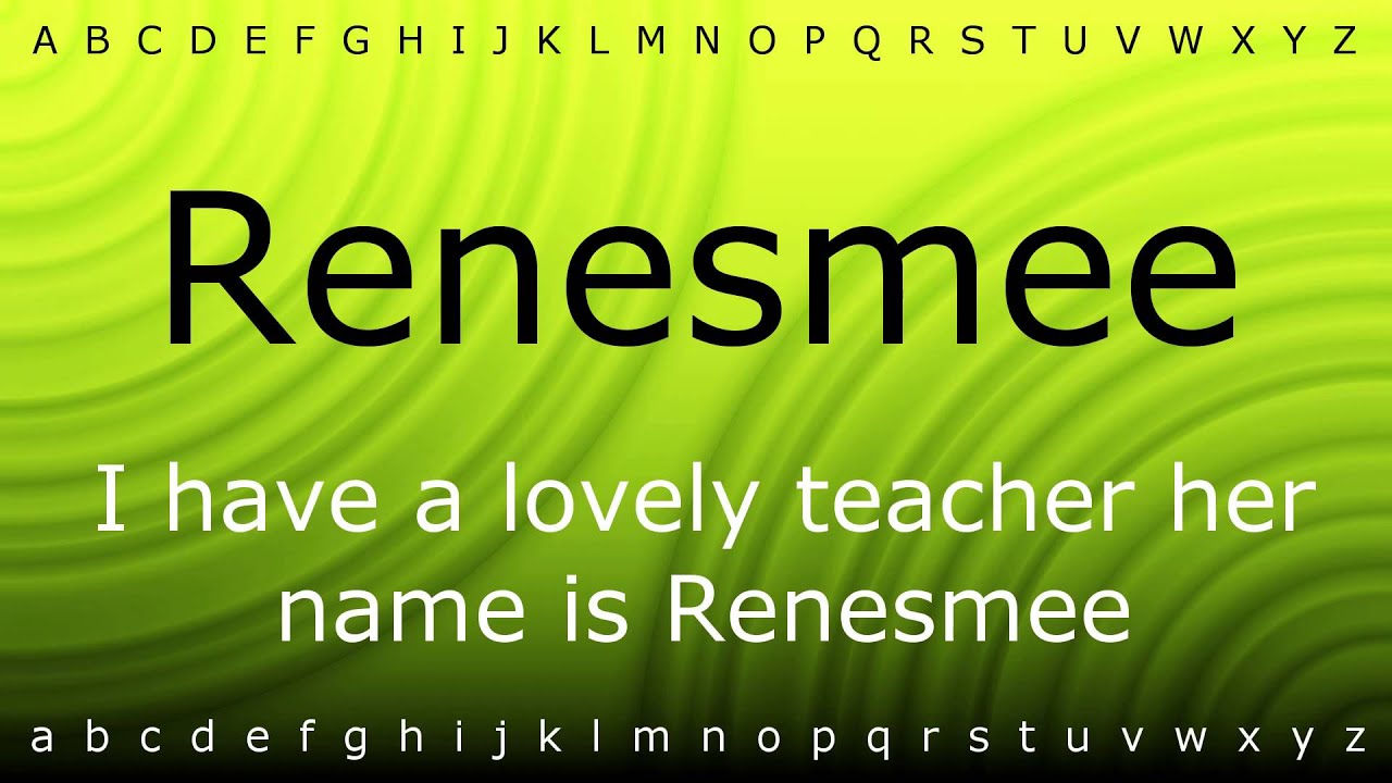 How To Pronounce Renesmee