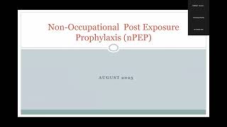 Online Training on PrEP and PEP Guidelines (Day Two)