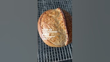 Zuurdesembrood (knapperige en lichte korst, romige en luchtige kruim)#shorts