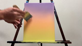 How to Blend a Color Gradient with Acrylic Paint on Canvas