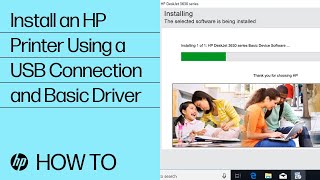 Install an HP Printer Using a USB Connection and Basic Driver | HP Printers | HP Support
