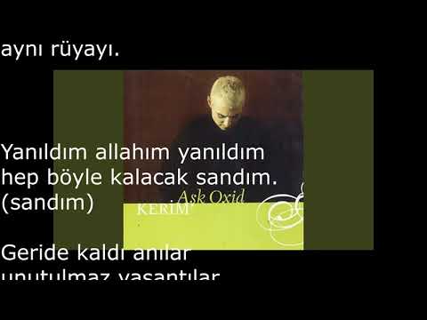 Kerim Yanıldım Orijinal Karaoke