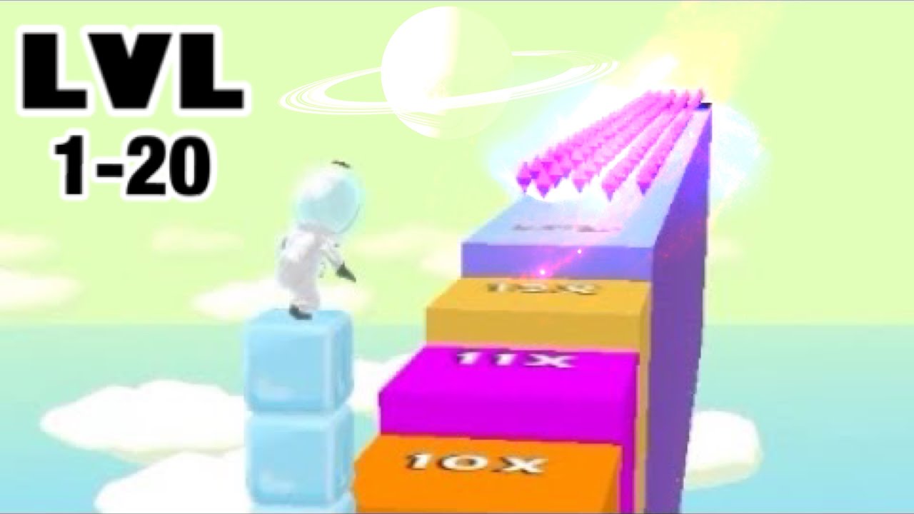 Cube Surfer - LVL 1-20 - Gameplay Walkthrough