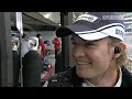 2009 Interlagos Practice Rain Chaos Nico Rosberg scared by thunder and lightning
