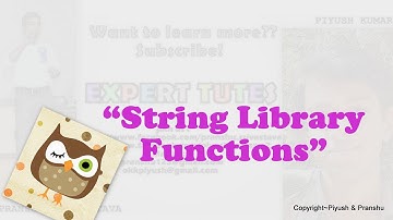 C ExpertTutes [Hindi] 22. String library functions Part 1