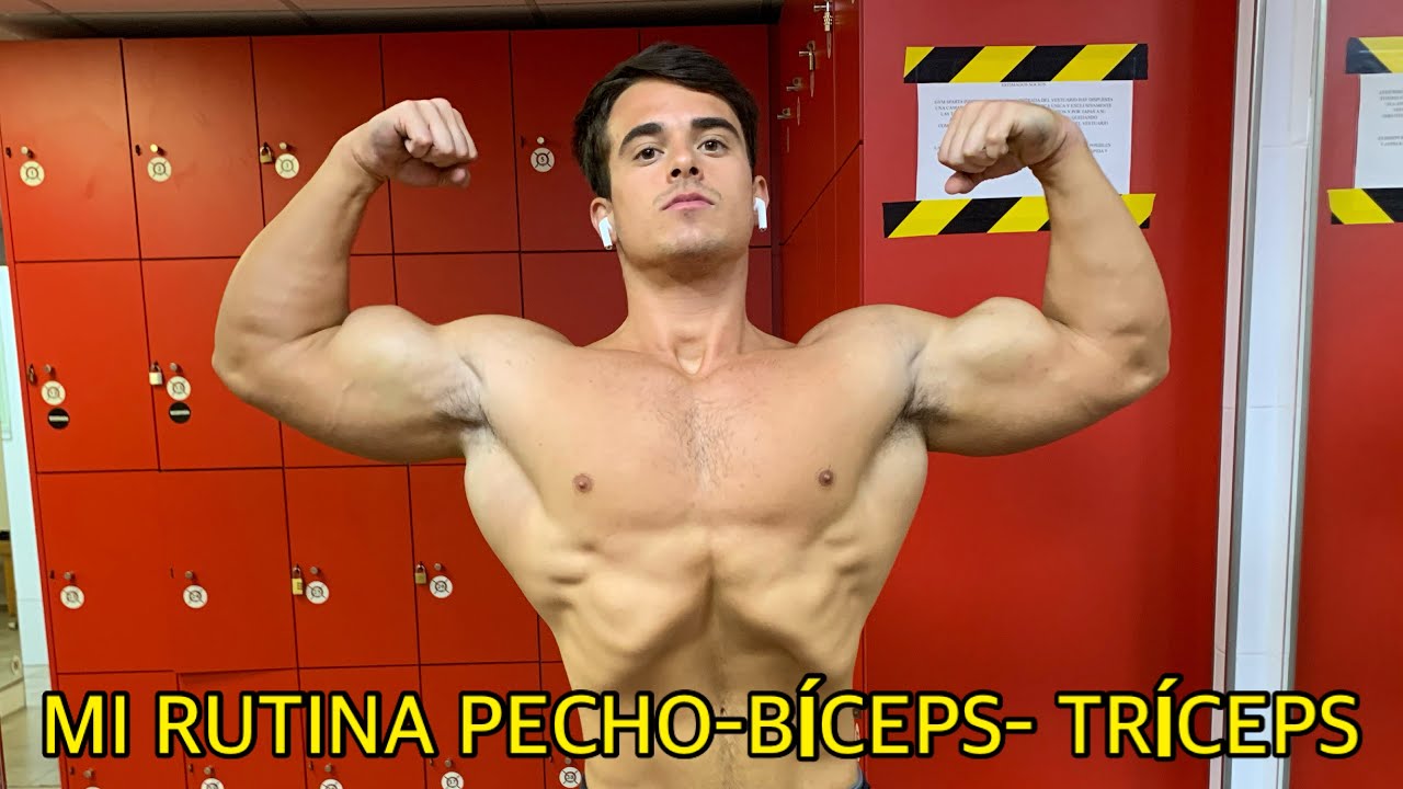 ASI ES MI RUTINA DE PECHO-BICEPS-TRICEPS EN VOLUMEN - YouTube
