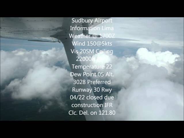 Sudbury Airport ATIS Lima - Real ATC recording June 2014 class=