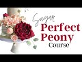 Sugar peony flower tutorial  full course preview  with finespun cakes