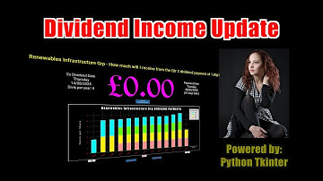 The Renewables Infrastructure Group Quarter 2 Dividend Income. Python Custom Tkinter Application