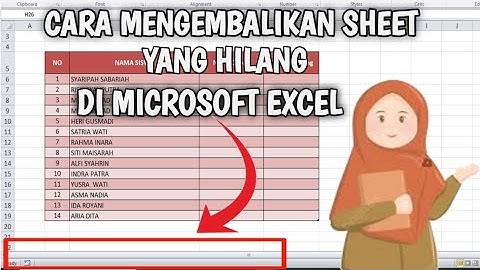 cara mengembalikan sheet yang hilang di microsoft excel