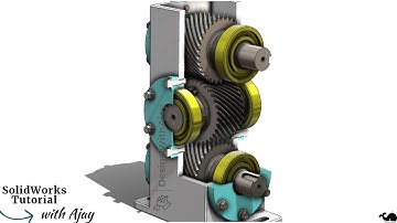 Design With Ajay : Crossed Helical Gears Animation Link in Description  #designwithajay #tutorial