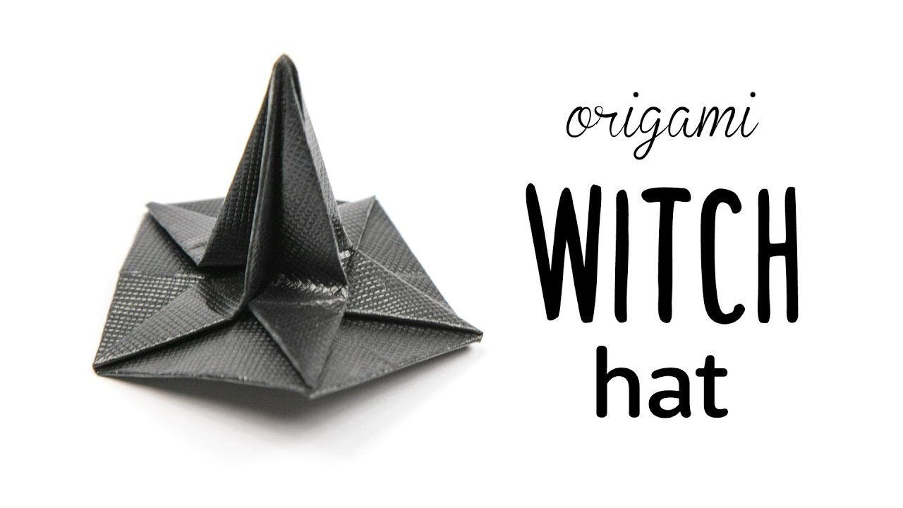 Origami Witch Hat Tutorial Halloween Diy Paper Kawaii