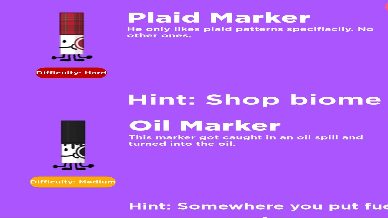 How to get Oil Marker And Plaid Marker In Find the Markers (145) New